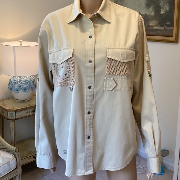 Lauren Ralph Lauren Tops - Lauren Ralph Lauren Long Sleeve 100% Cotton, Safari/Military Top, Made in US